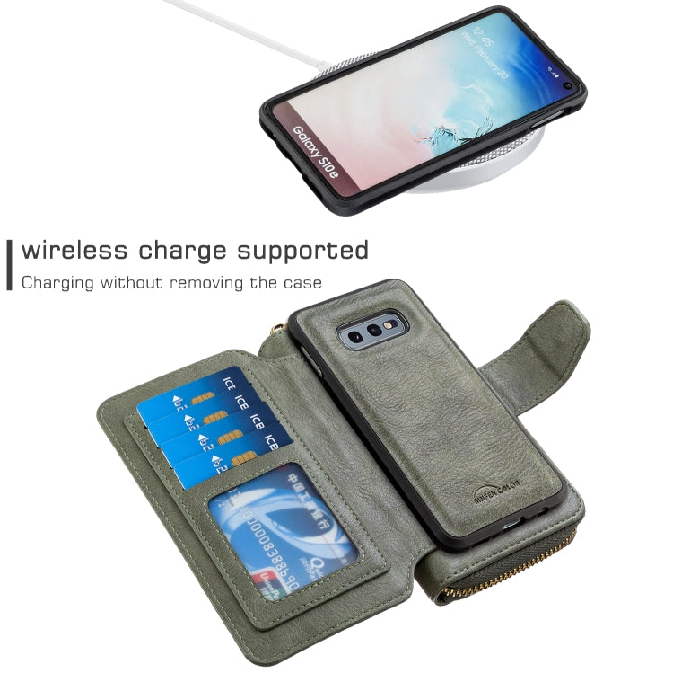 For Galaxy S10e Detachable Multifunctional Horizontal Flip Leather Case with Card Slots & Zipper Wallet & Photo Frame