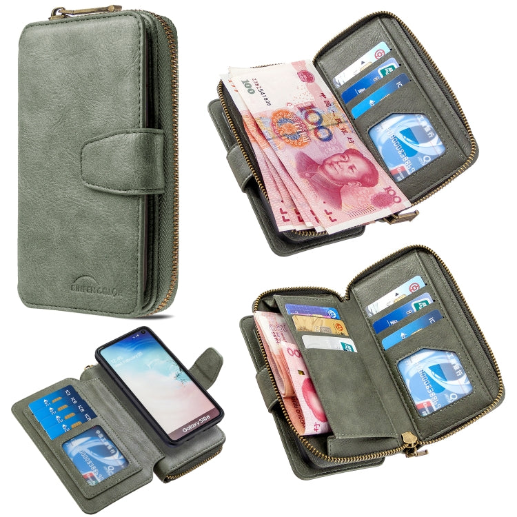 For Galaxy S10e Detachable Multifunctional Horizontal Flip Leather Case with Card Slots & Zipper Wallet & Photo Frame