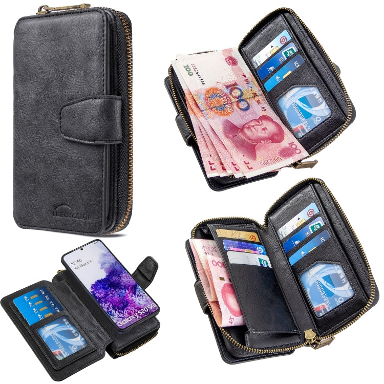 For Galaxy S20 Detachable Multifunctional Horizontal Flip Leather Case with Card Slots & Zipper Wallet & Photo Frame