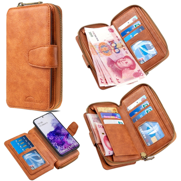 For Galaxy S20 Detachable Multifunctional Horizontal Flip Leather Case with Card Slots & Zipper Wallet & Photo Frame