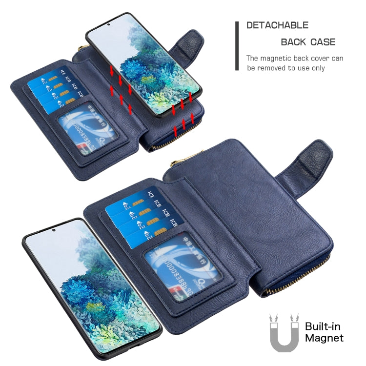 For Galaxy S20 Plus Detachable Multifunctional Horizontal Flip Leather Case with Card Slots & Zipper Wallet & Photo Frame