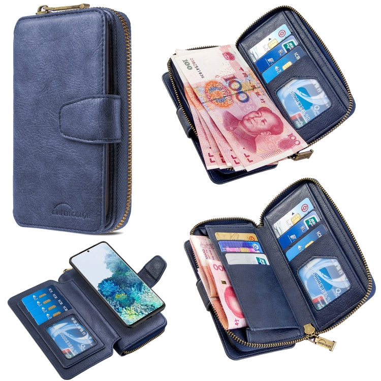For Galaxy S20 Plus Detachable Multifunctional Horizontal Flip Leather Case with Card Slots & Zipper Wallet & Photo Frame