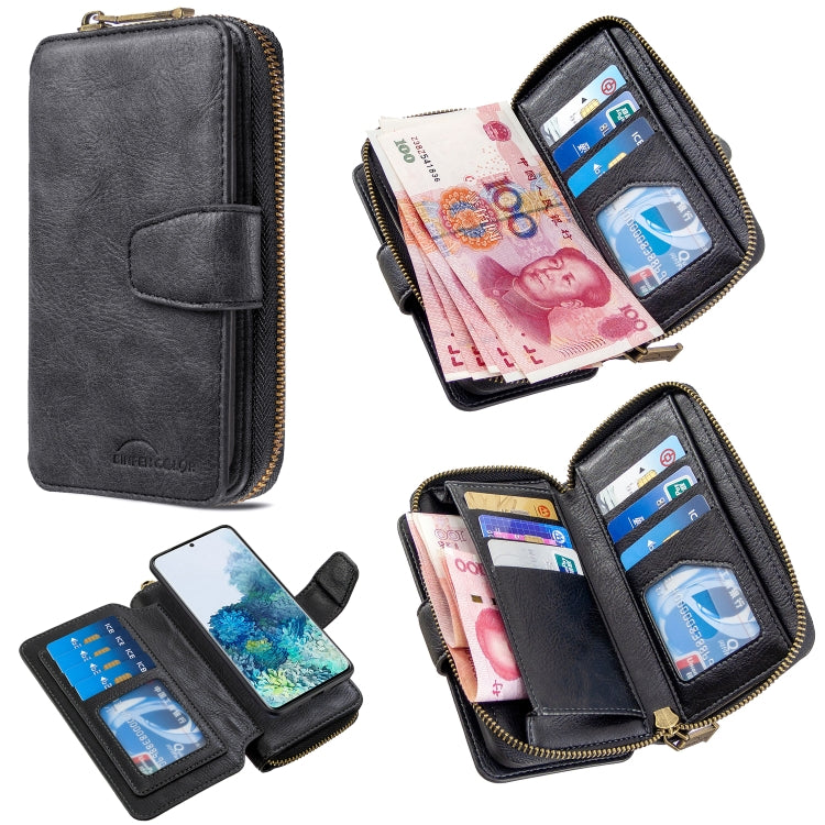 For Galaxy S20 Plus Detachable Multifunctional Horizontal Flip Leather Case with Card Slots & Zipper Wallet & Photo Frame