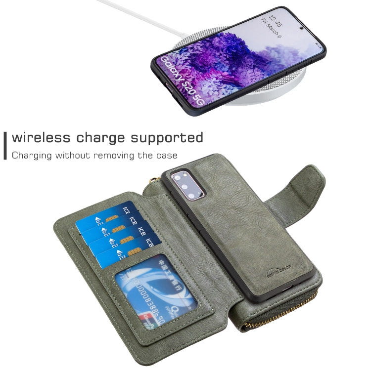 For Galaxy S20 Plus Detachable Multifunctional Horizontal Flip Leather Case with Card Slots & Zipper Wallet & Photo Frame