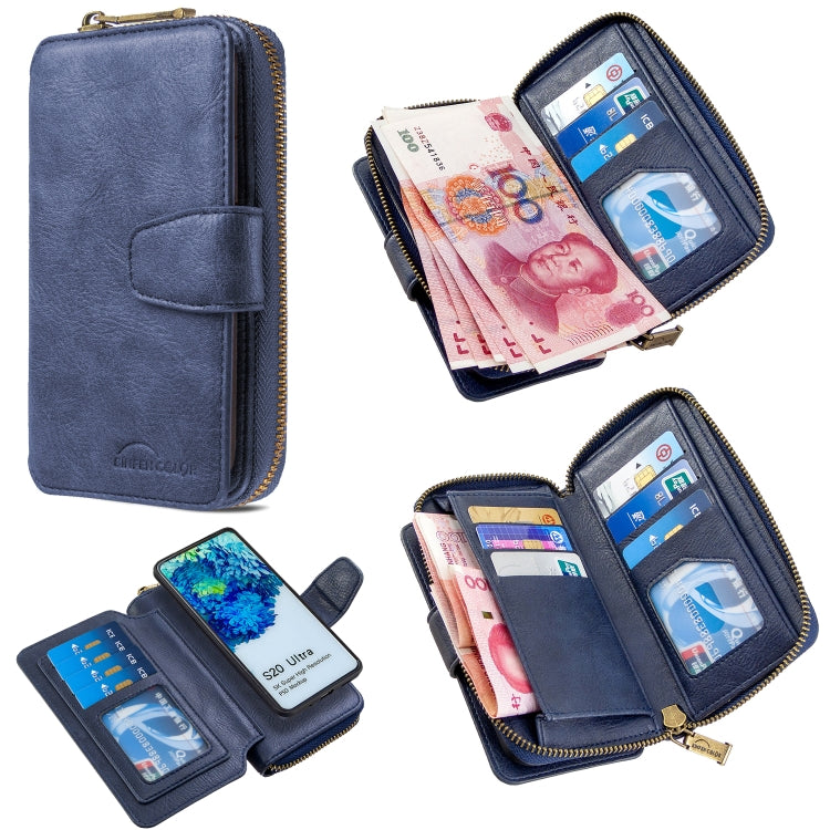 For Galaxy S20 Ultra Detachable Multifunctional Horizontal Flip Leather Case with Card Slots & Zipper Wallet & Photo Frame