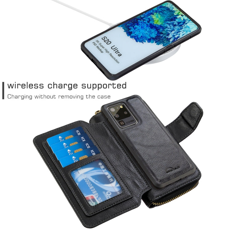 For Galaxy S20 Ultra Detachable Multifunctional Horizontal Flip Leather Case with Card Slots & Zipper Wallet & Photo Frame