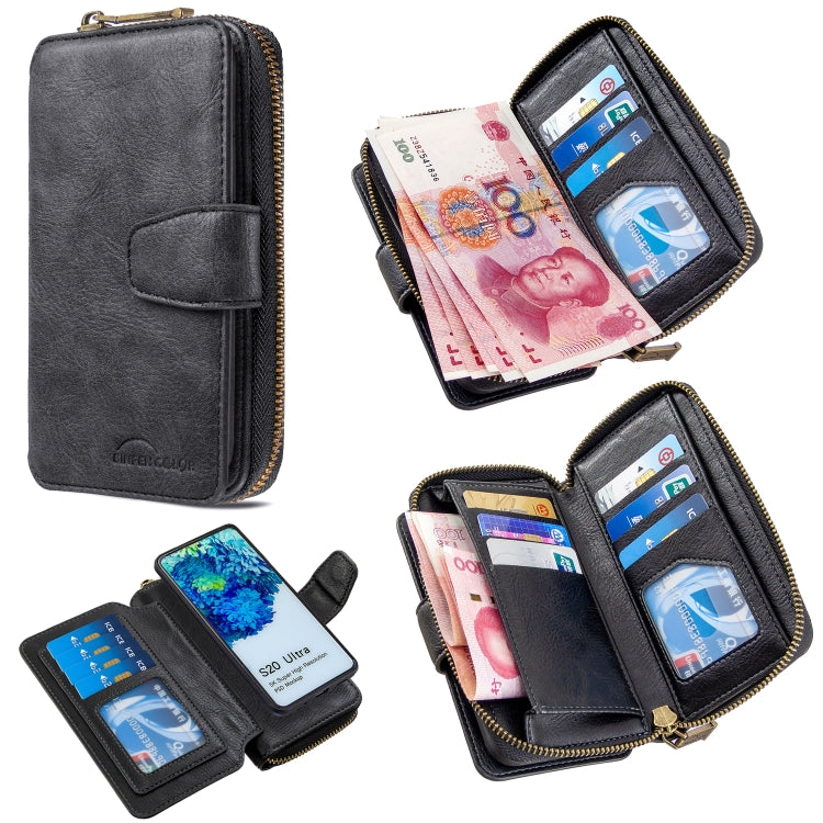 For Galaxy S20 Ultra Detachable Multifunctional Horizontal Flip Leather Case with Card Slots & Zipper Wallet & Photo Frame