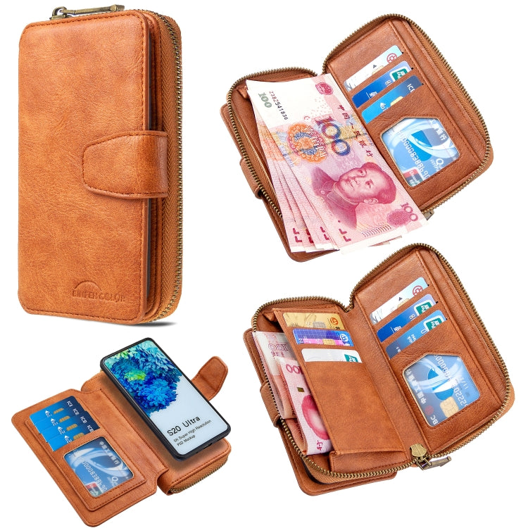 For Galaxy S20 Ultra Detachable Multifunctional Horizontal Flip Leather Case with Card Slots & Zipper Wallet & Photo Frame