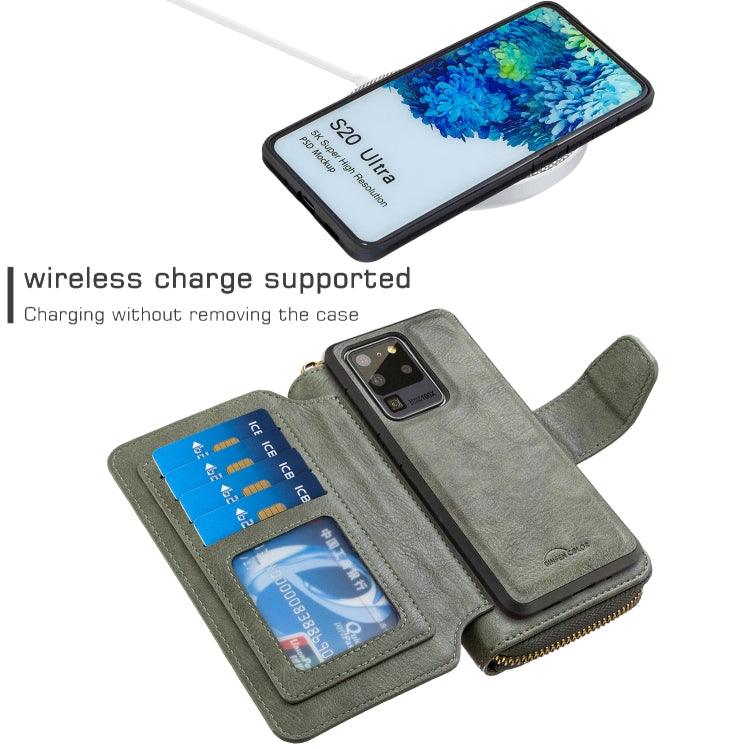 For Galaxy S20 Ultra Detachable Multifunctional Horizontal Flip Leather Case with Card Slots & Zipper Wallet & Photo Frame