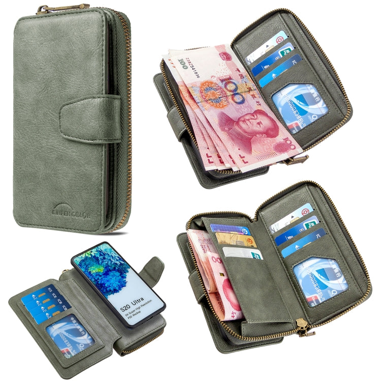 For Galaxy S20 Ultra Detachable Multifunctional Horizontal Flip Leather Case with Card Slots & Zipper Wallet & Photo Frame
