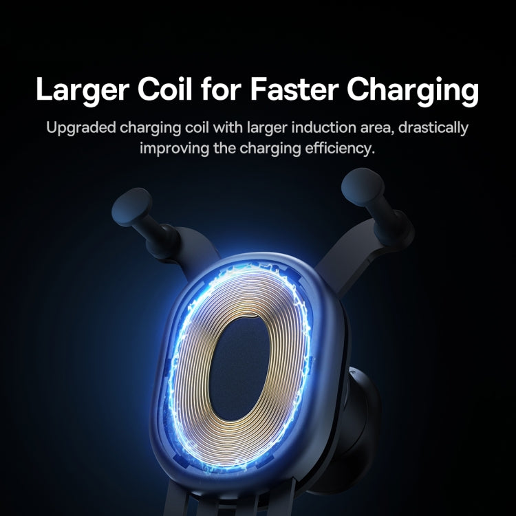 Baseus 15W Stable Gravitational Wireless Charging Car Mount Pro Air Outlet Version