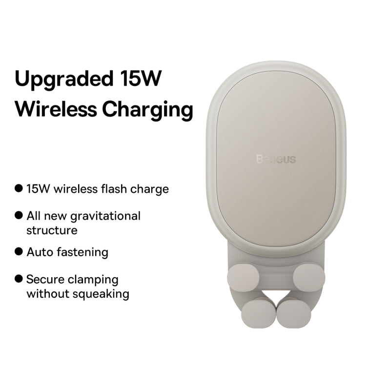 Baseus 15W Stable Gravitational Wireless Charging Car Mount Pro Air Outlet Version
