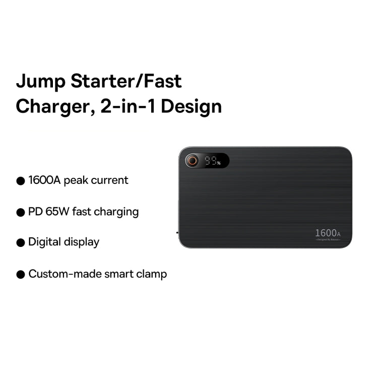 Baseus Super Energy Pro+ Car Jump Starter 1600A(Black)
