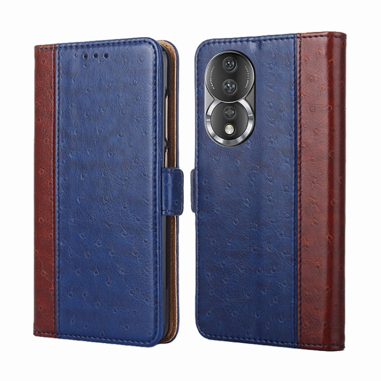 For Honor 80 Ostrich Texture Flip Leather Phone Case
