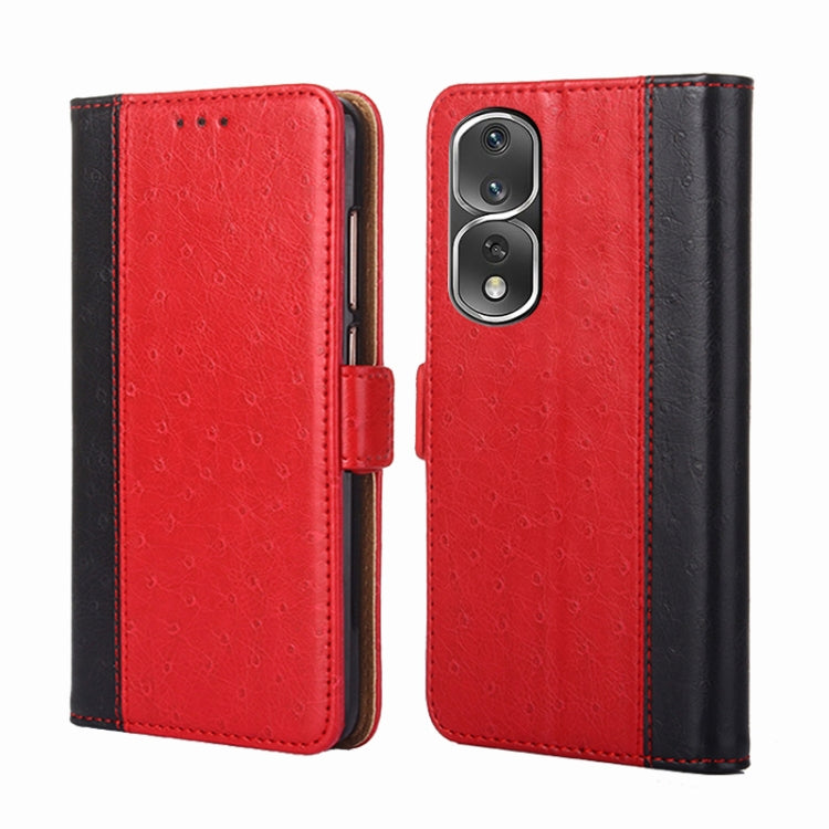 For Honor 80 Pro Ostrich Texture Flip Leather Phone Case