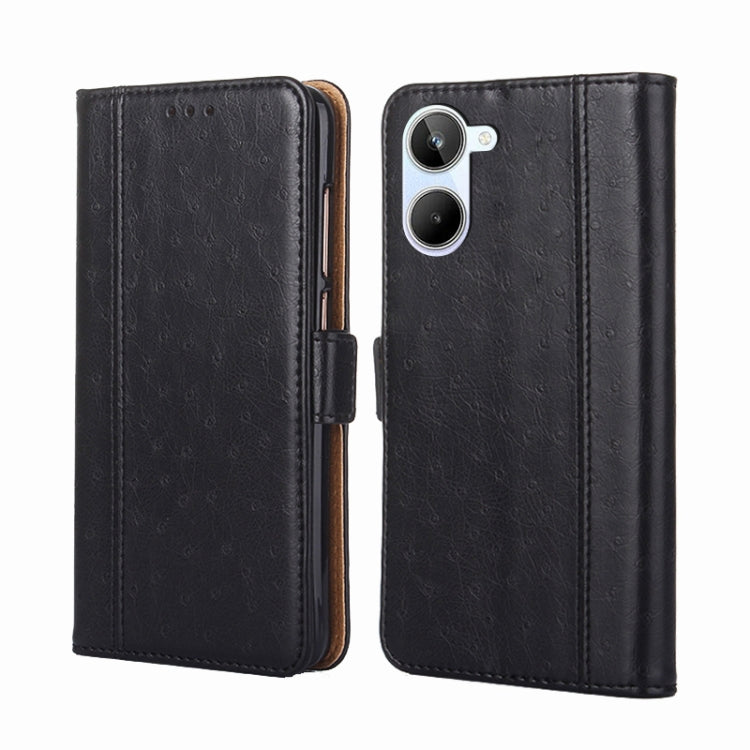 For Realme 10 4G Ostrich Texture Flip Leather Phone Case