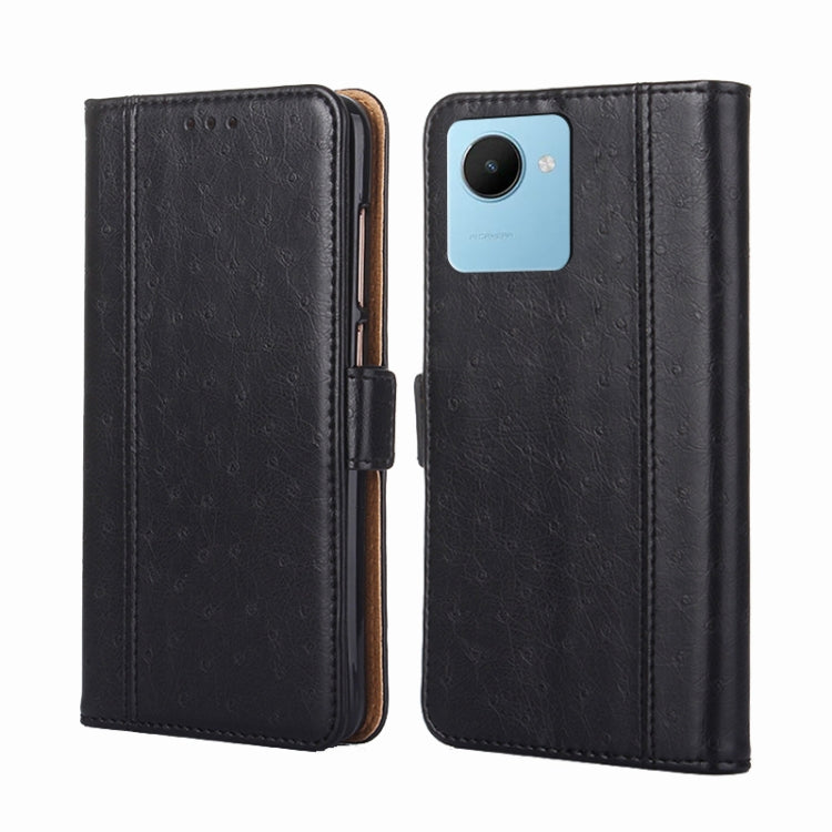 For Realme C30s Ostrich Texture Flip Leather Phone Case
