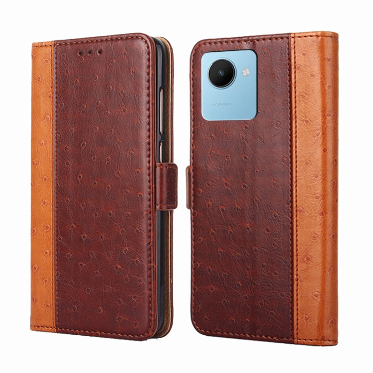 For Realme C30s Ostrich Texture Flip Leather Phone Case