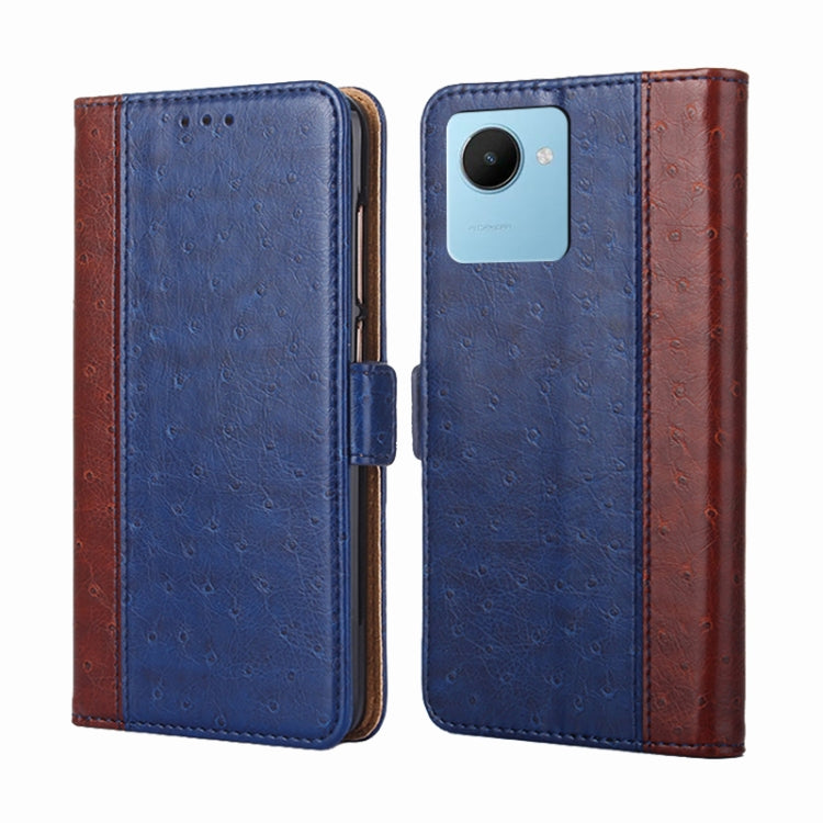 For Realme C30s Ostrich Texture Flip Leather Phone Case