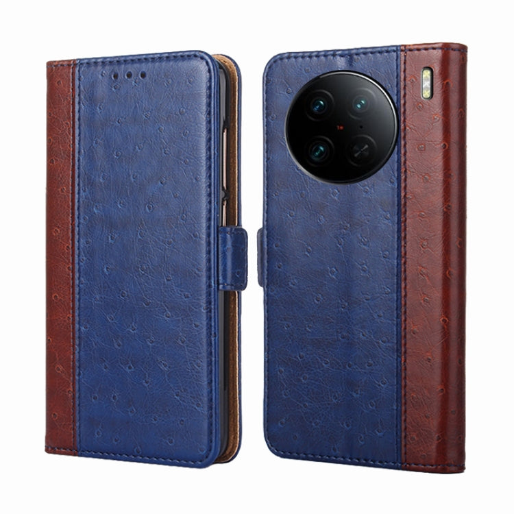 For vivo X90 Pro+ Ostrich Texture Flip Leather Phone Case