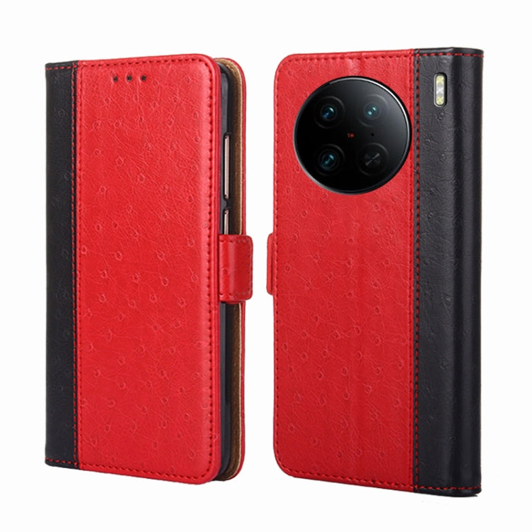For vivo X90 Pro+ Ostrich Texture Flip Leather Phone Case