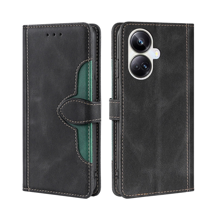For Realme 10 Pro+ 5G Skin Feel Magnetic Buckle Leather Phone Case