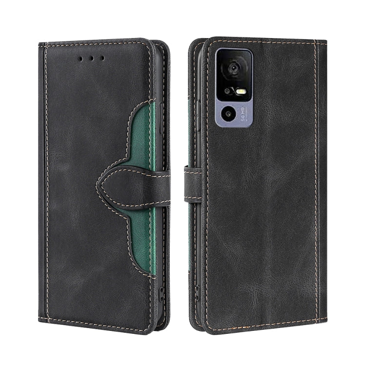 For TCL 40R 5G Skin Feel Magnetic Buckle Leather Phone Case