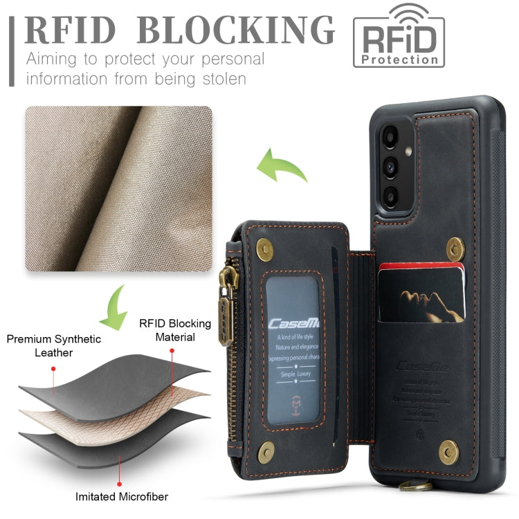 For Samsung Galaxy A13 5G CaseMe C20 Multifunctional RFID Leather Phone Case