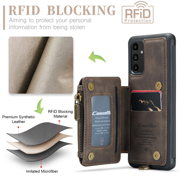 For Samsung Galaxy A13 5G CaseMe C20 Multifunctional RFID Leather Phone Case