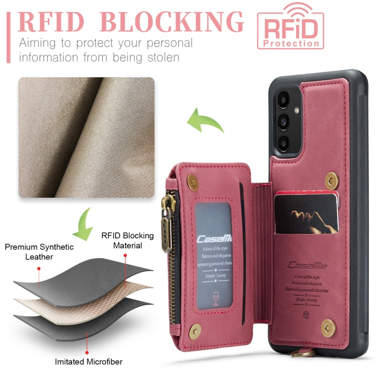 For Samsung Galaxy A13 5G CaseMe C20 Multifunctional RFID Leather Phone Case