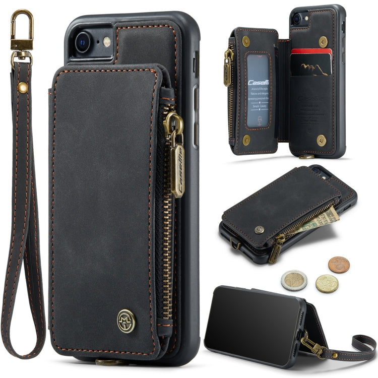 For iPhone SE 2022 / SE 2020 / 7 / 8 CaseMe C20 Multifunctional RFID Leather Phone Case