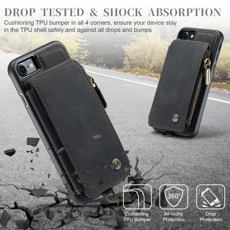 For iPhone SE 2022 / SE 2020 / 7 / 8 CaseMe C20 Multifunctional RFID Leather Phone Case