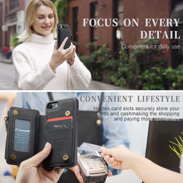 For iPhone SE 2022 / SE 2020 / 7 / 8 CaseMe C20 Multifunctional RFID Leather Phone Case