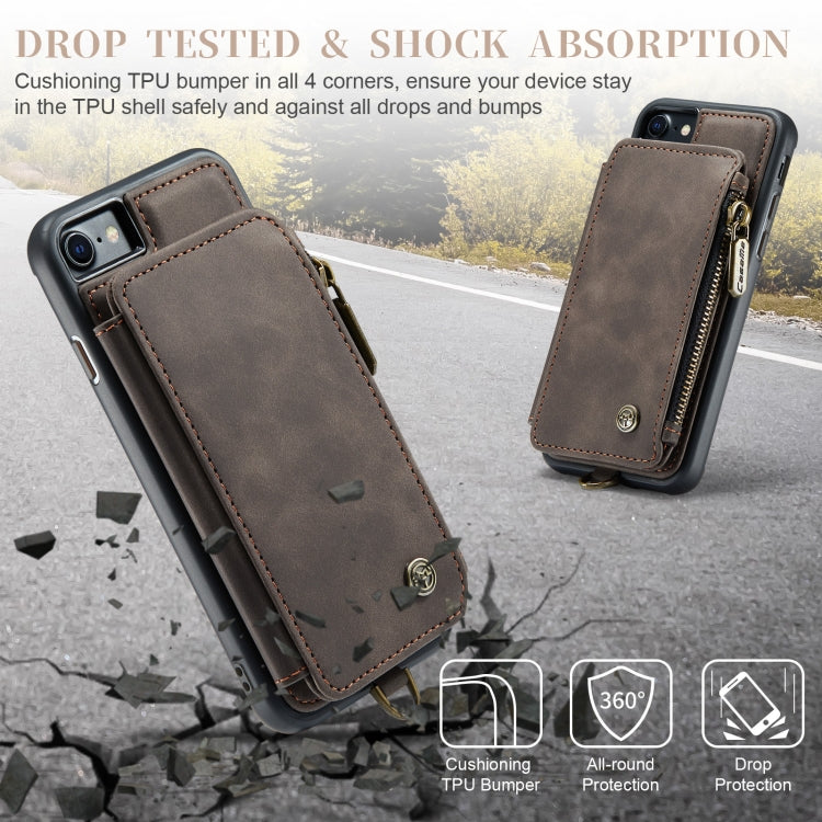 For iPhone SE 2022 / SE 2020 / 7 / 8 CaseMe C20 Multifunctional RFID Leather Phone Case