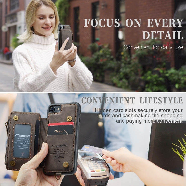 For iPhone SE 2022 / SE 2020 / 7 / 8 CaseMe C20 Multifunctional RFID Leather Phone Case