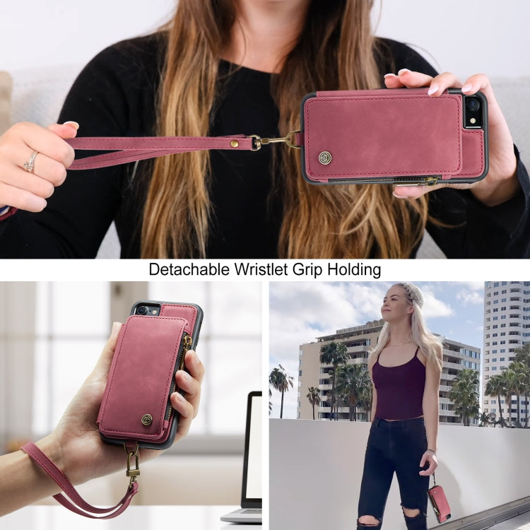 For iPhone SE 2022 / SE 2020 / 7 / 8 CaseMe C20 Multifunctional RFID Leather Phone Case