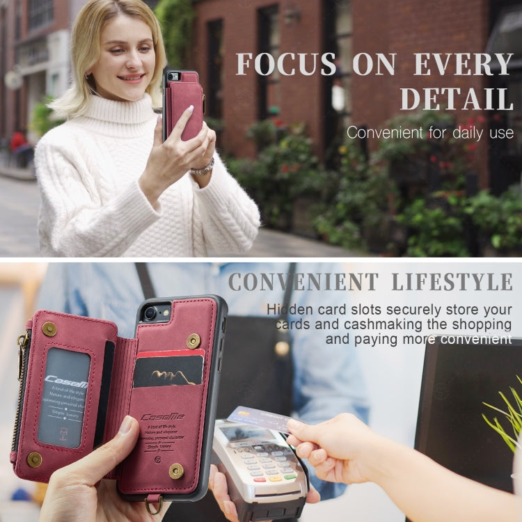 For iPhone SE 2022 / SE 2020 / 7 / 8 CaseMe C20 Multifunctional RFID Leather Phone Case
