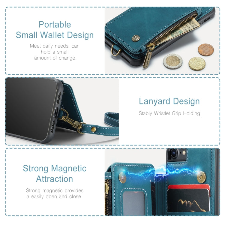For iPhone SE 2022 / SE 2020 / 7 / 8 CaseMe C20 Multifunctional RFID Leather Phone Case