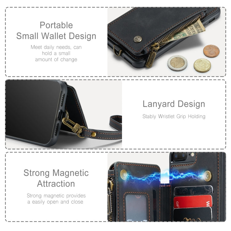 For iPhone 7 Plus / 8 Plus CaseMe C20 Multifunctional RFID Leather Phone Case