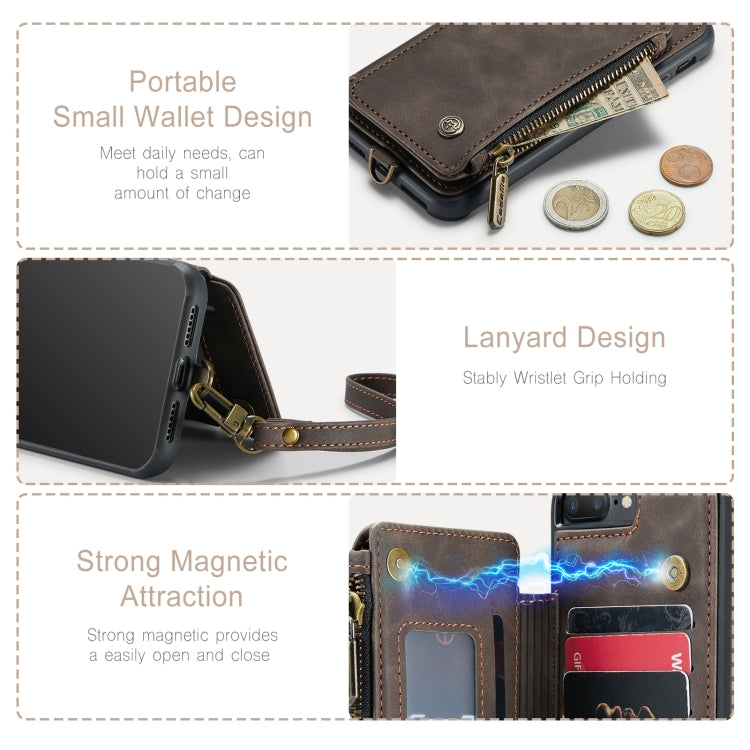 For iPhone 7 Plus / 8 Plus CaseMe C20 Multifunctional RFID Leather Phone Case