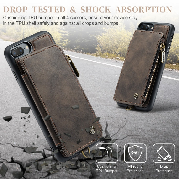 For iPhone 7 Plus / 8 Plus CaseMe C20 Multifunctional RFID Leather Phone Case