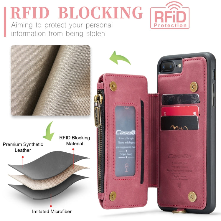 For iPhone 7 Plus / 8 Plus CaseMe C20 Multifunctional RFID Leather Phone Case