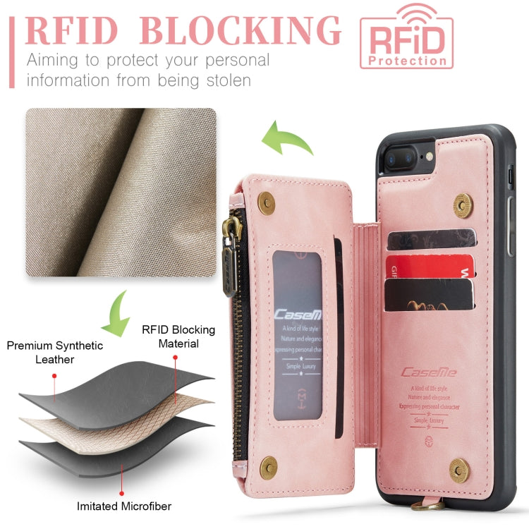 For iPhone 7 Plus / 8 Plus CaseMe C20 Multifunctional RFID Leather Phone Case