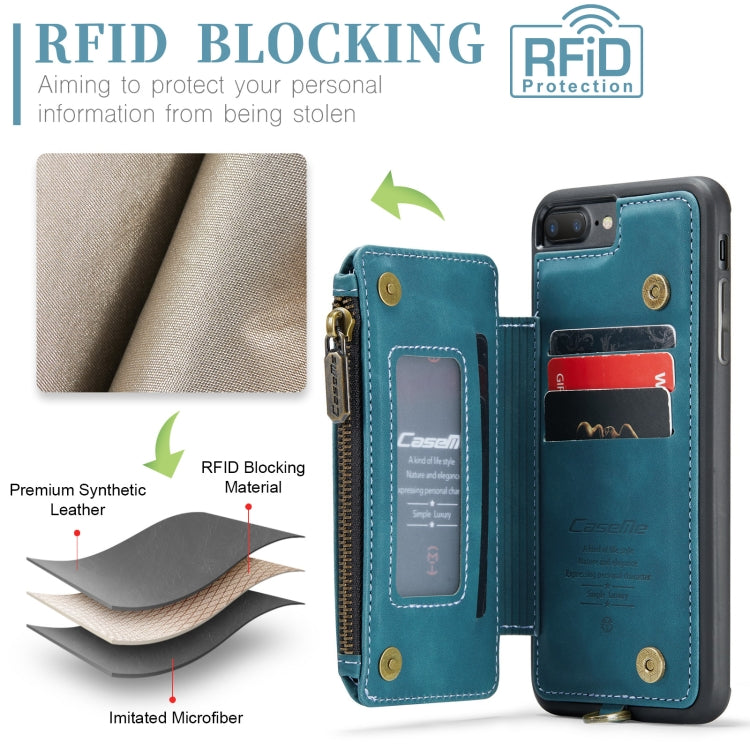 For iPhone 7 Plus / 8 Plus CaseMe C20 Multifunctional RFID Leather Phone Case