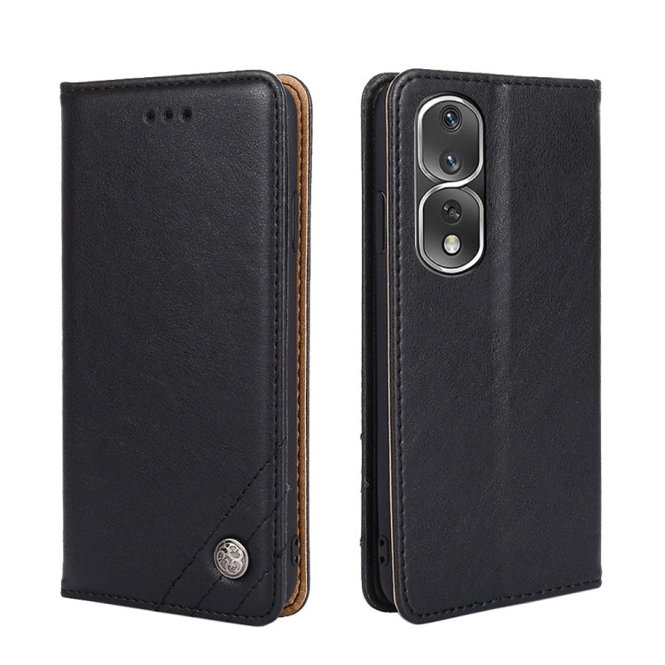 For Honor 80 Pro Non-Magnetic Retro Texture Flip Leather Phone Case