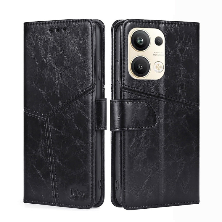 For OPPO Reno9 Pro+ 5G Geometric Stitching Horizontal Flip Leather Phone Case