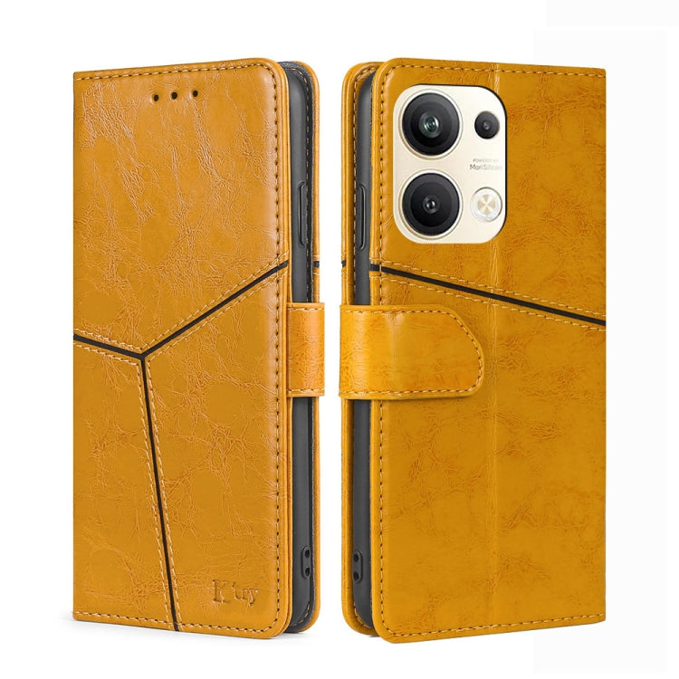For OPPO Reno9 Pro+ 5G Geometric Stitching Horizontal Flip Leather Phone Case