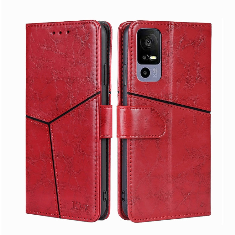 For TCL 40R 5G Geometric Stitching Horizontal Flip Leather Phone Case