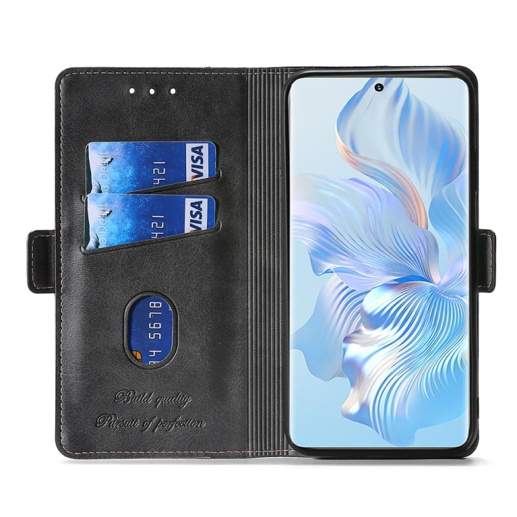 For Samsung Galaxy A04e 4G Contrast Color Side Buckle Leather Phone Case