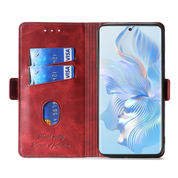 For Samsung Galaxy A04e 4G Contrast Color Side Buckle Leather Phone Case